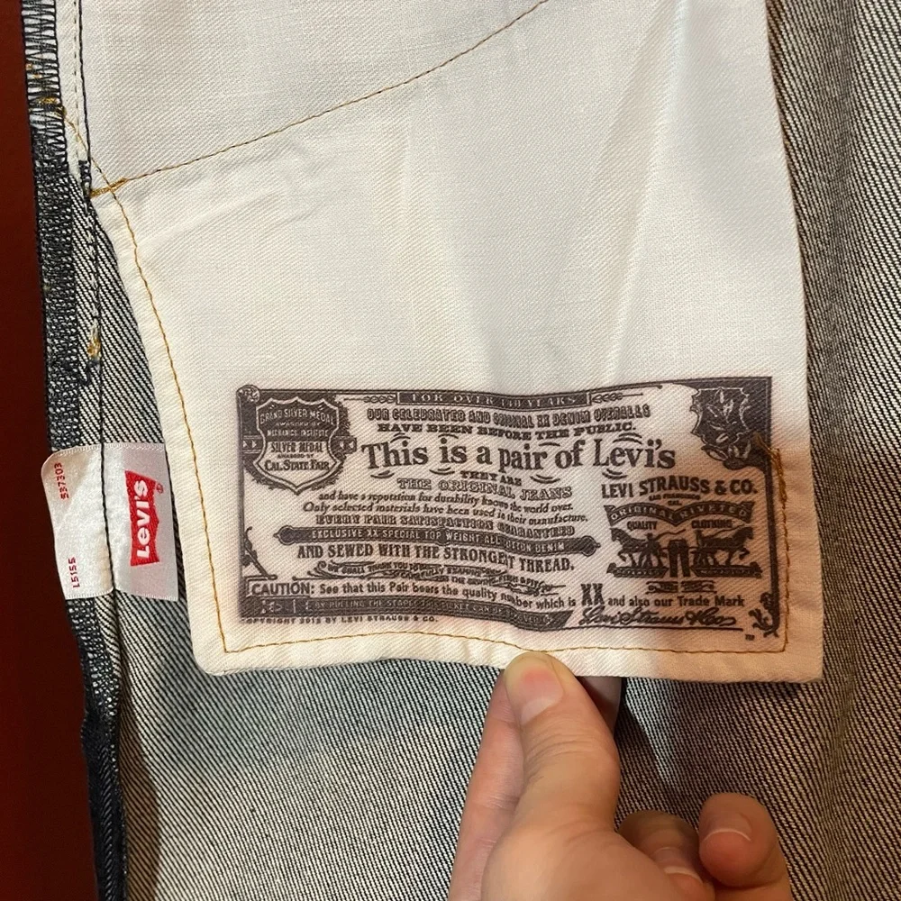 Levi’s Men’s NWT 501 Straight‎ Leg Shrink To Fit Blue Rigid Treatment Work Jeans